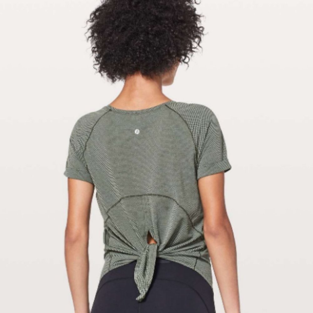 Lululemon Open Up Tie Back Tee